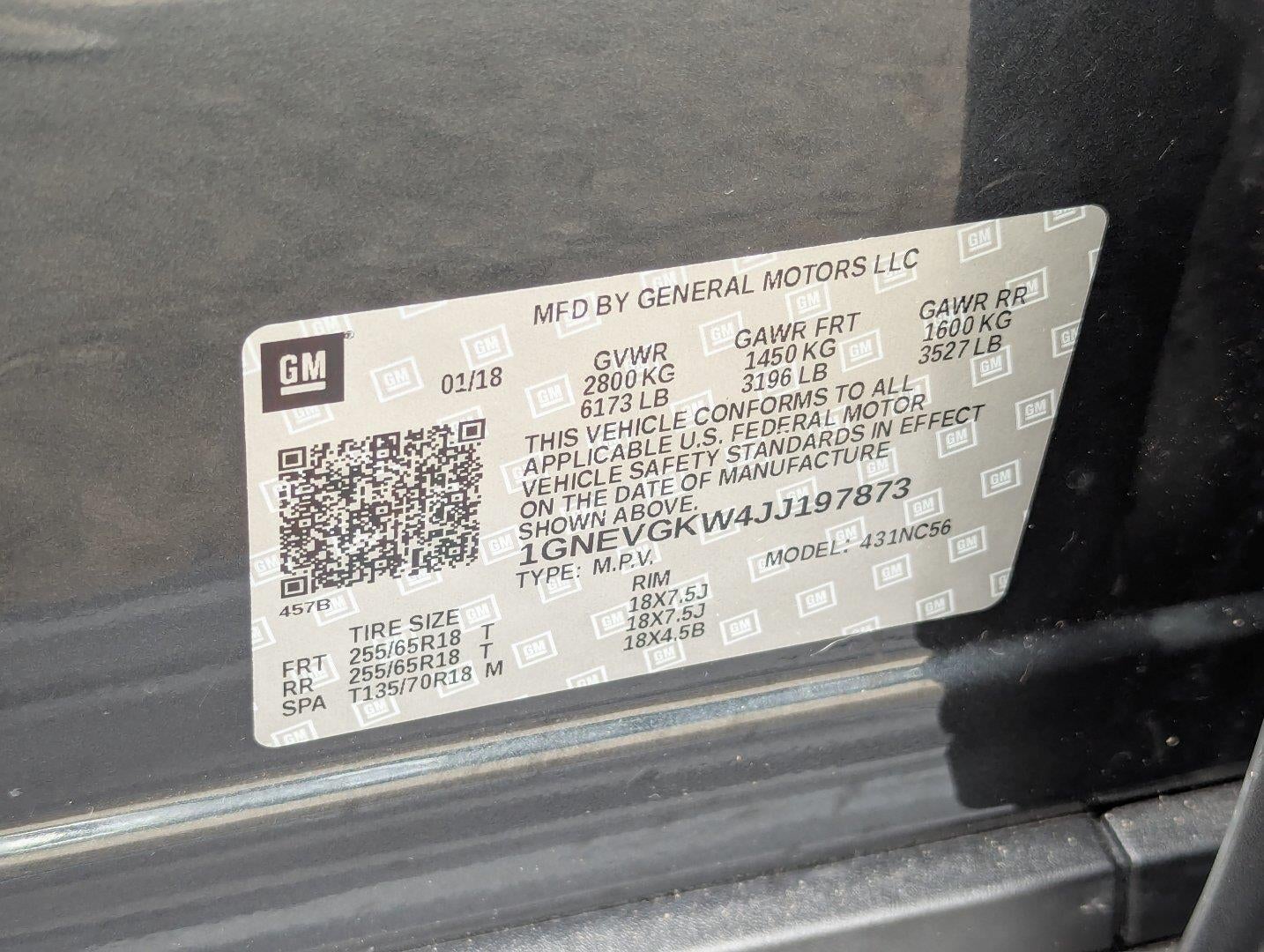 2018 Chevrolet Traverse LT Cloth