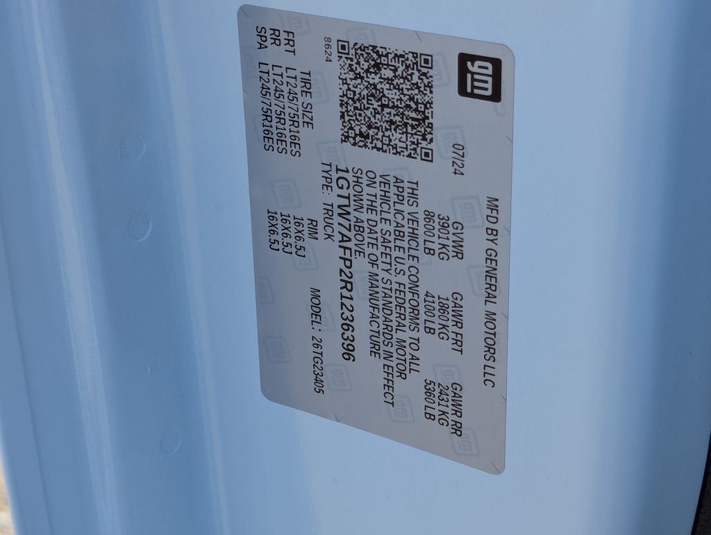 2024 GMC Savana Cargo Van Work Van