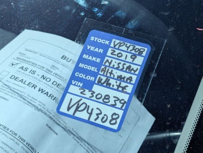2019 Nissan Altima 2.5 S