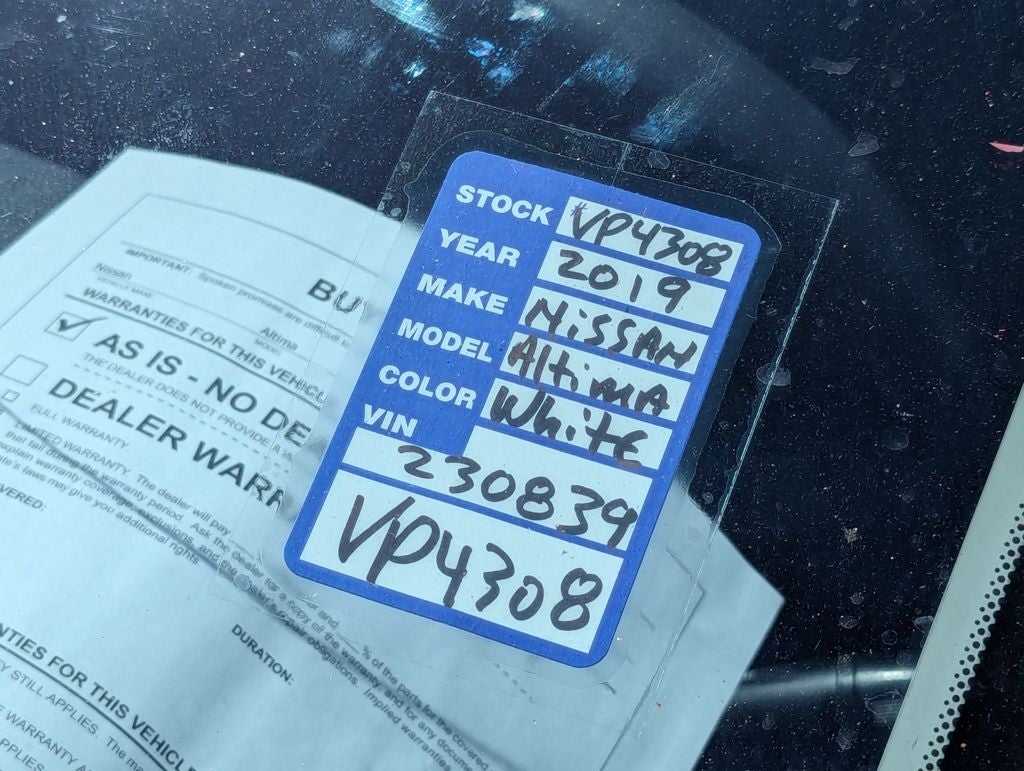 2019 Nissan Altima 2.5 S