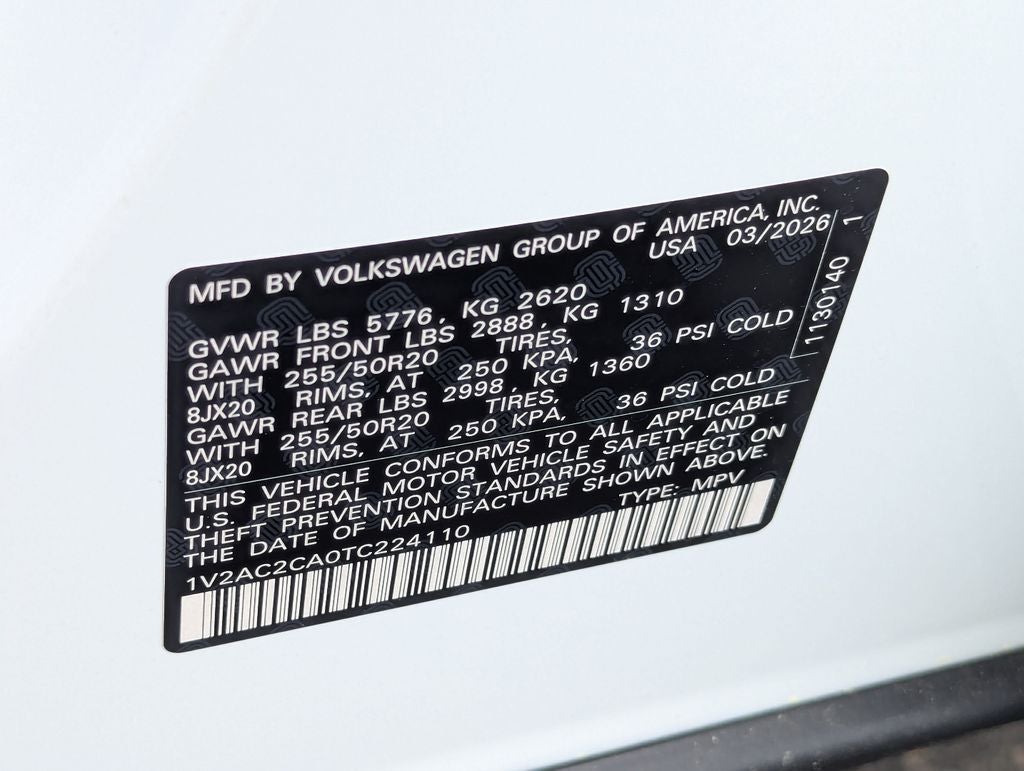 2026 Volkswagen Atlas Cross Sport 2.0T SEL R-Line Black