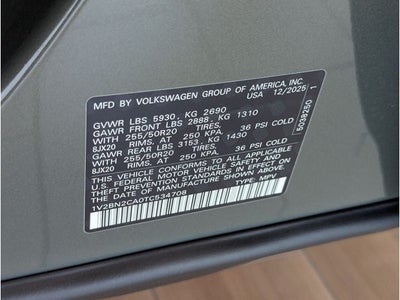 2026 Volkswagen Atlas 2.0T SEL