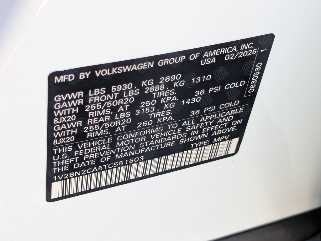 2026 Volkswagen Atlas 2.0T SEL