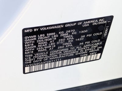 2026 Volkswagen Atlas 2.0T Peak Edition
