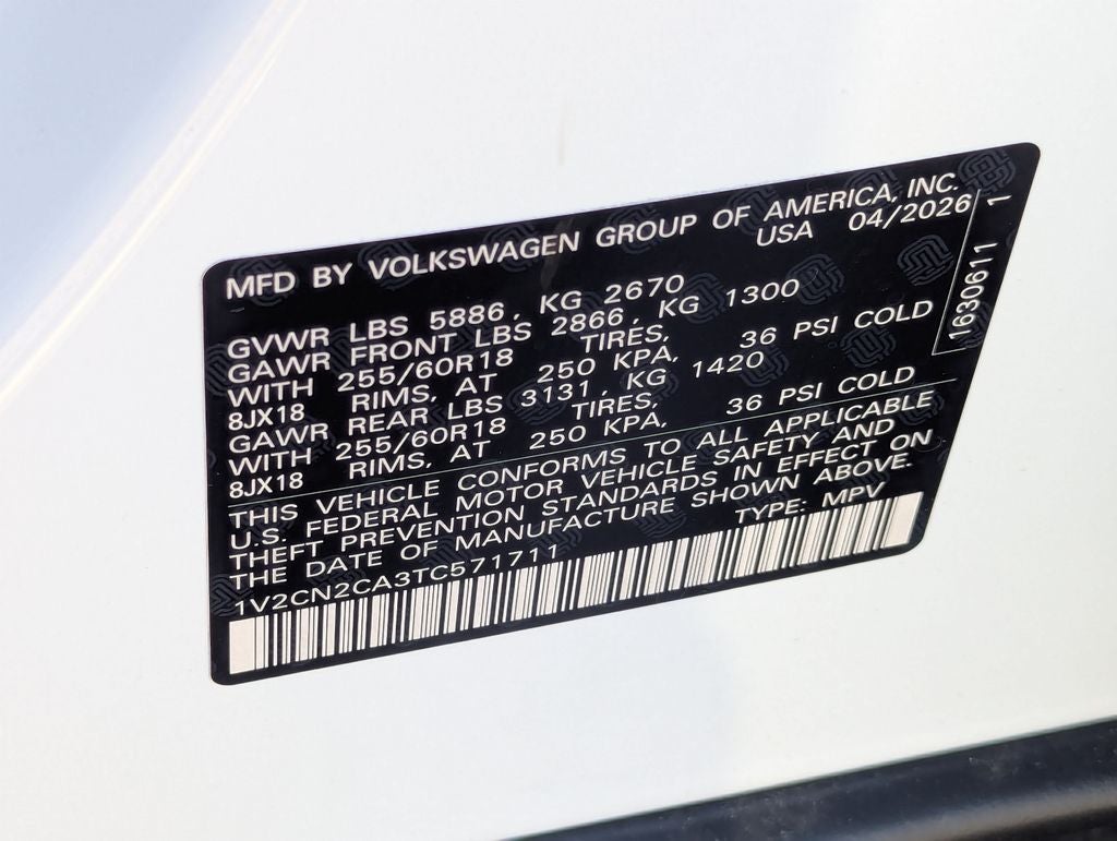 2026 Volkswagen Atlas 2.0T Peak Edition