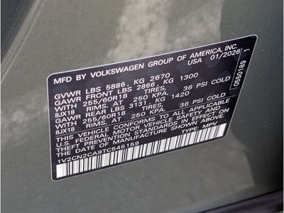 2026 Volkswagen Atlas 2.0T Peak Edition