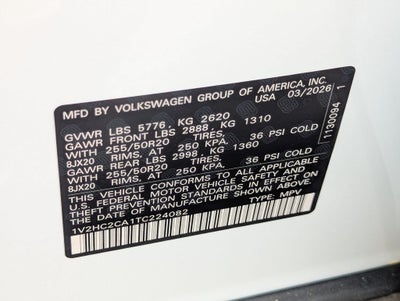 2026 Volkswagen Atlas Cross Sport 2.0T SE W/TECHNOLOGY