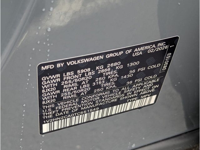 2026 Volkswagen Atlas 2.0T SE w/Technology