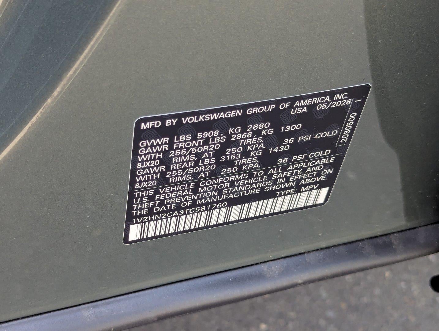 2026 Volkswagen Atlas 2.0T SE W/TECHNOLOGY