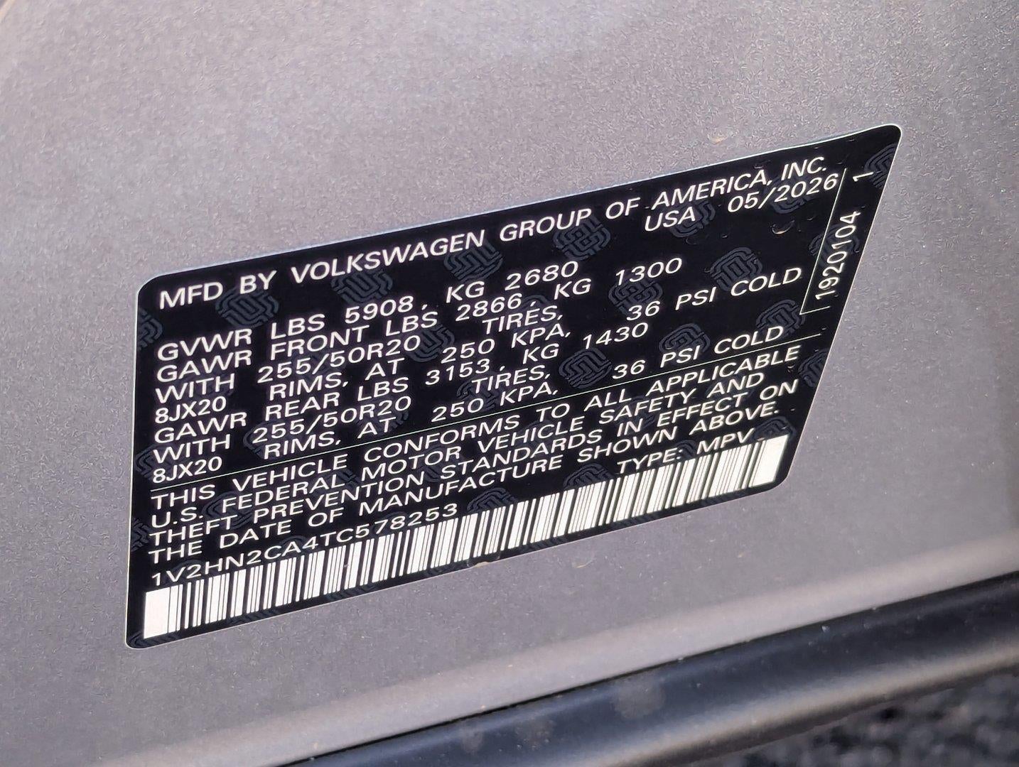 2026 Volkswagen Atlas 2.0T SE W/TECHNOLOGY