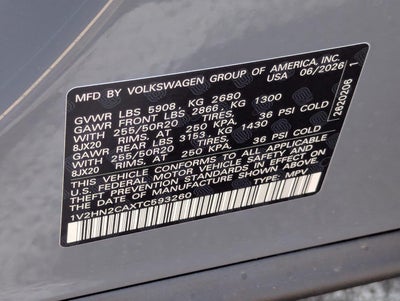 2026 Volkswagen Atlas 2.0T SE W/TECHNOLOGY
