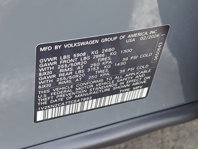 2026 Volkswagen Atlas 2.0T SE w/Technology