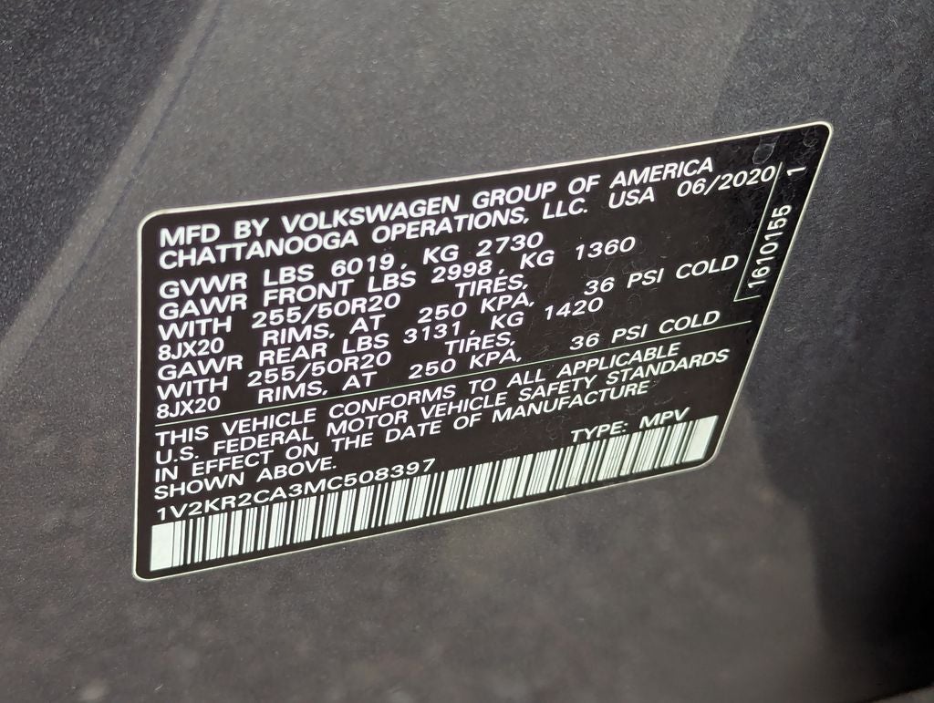 2021 Volkswagen Atlas 3.6L V6 SE w/Technology