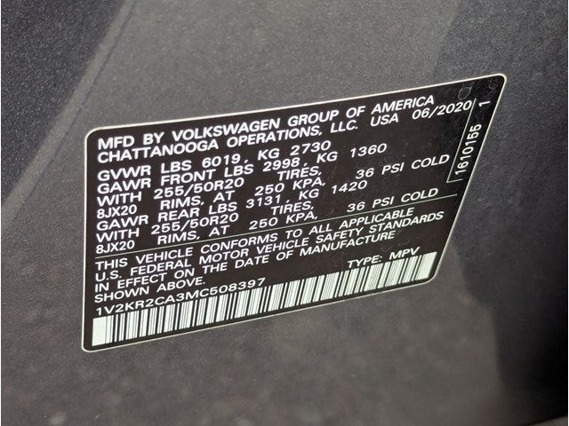 2021 Volkswagen Atlas 3.6L V6 SE w/Technology