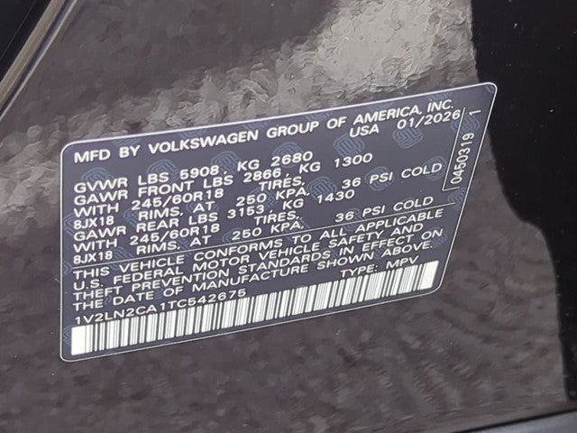 2026 Volkswagen Atlas 2.0T SE