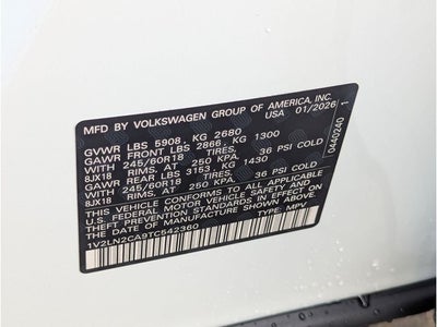 2026 Volkswagen Atlas 2.0T SE