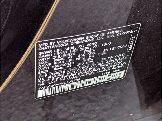 2022 Volkswagen Atlas Cross Sport 2.0T SEL R-Line