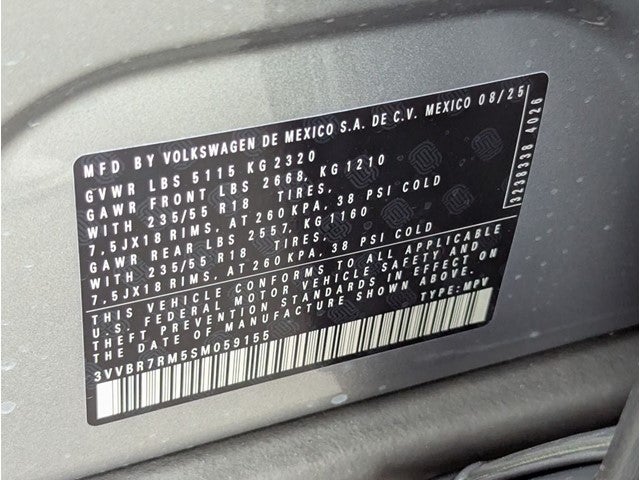 2025 Volkswagen Tiguan 2.0T S