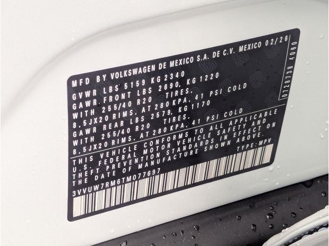 2026 Volkswagen Tiguan 2.0T SEL R-Line Turbo