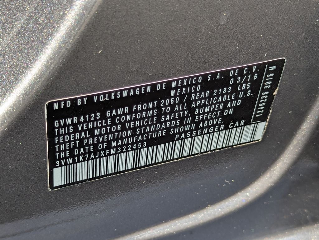 2015 Volkswagen Jetta 2.0L S