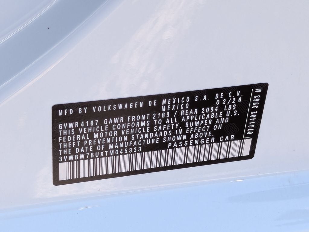 2026 Volkswagen Jetta 1.5T Sport