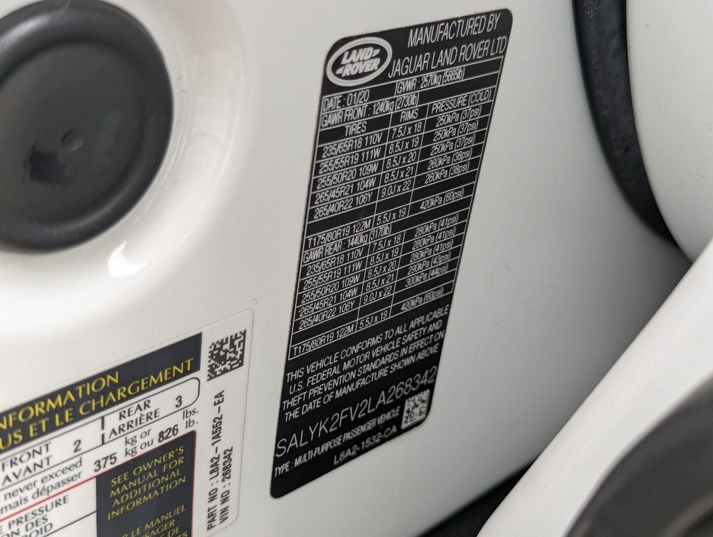 2020 Land Rover Range Rover Velar R-Dynamic S