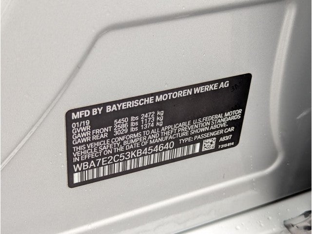 2019 BMW 7 Series 740i