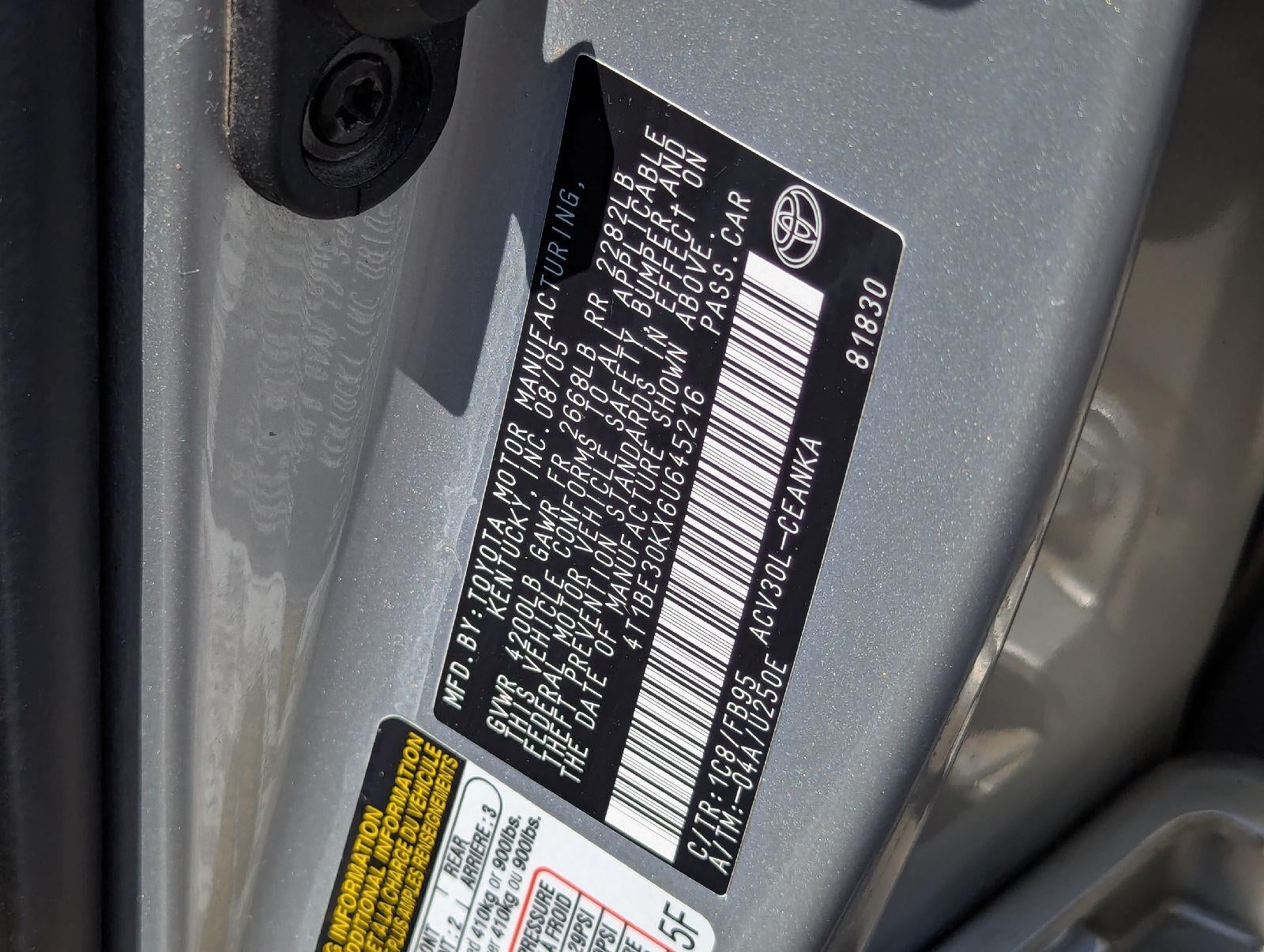 2006 Toyota CAMRY SEDAN